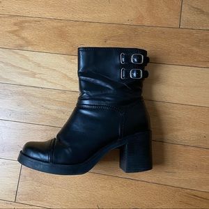 Mudd Beth Boots Black Leather Size 7 Women’s